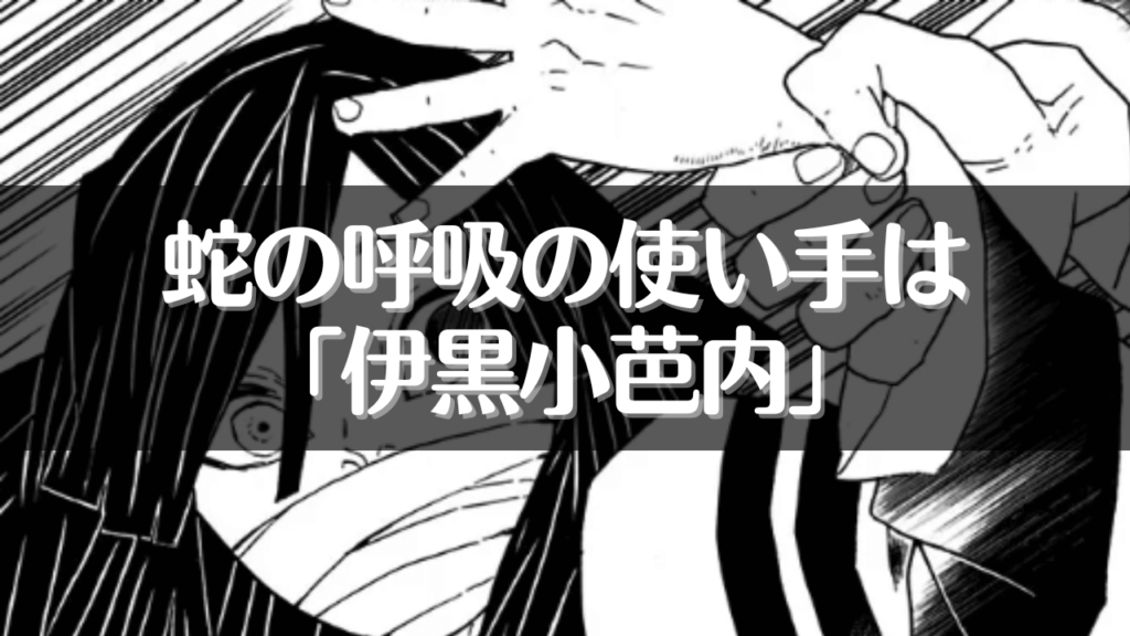 蛇の呼吸の使い手は「伊黒小芭内」