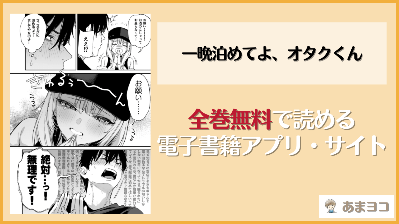 一晩泊めてよ、オタクくんを無料で読む方法はある？hitomiやrawは危険【だにまるstudio】